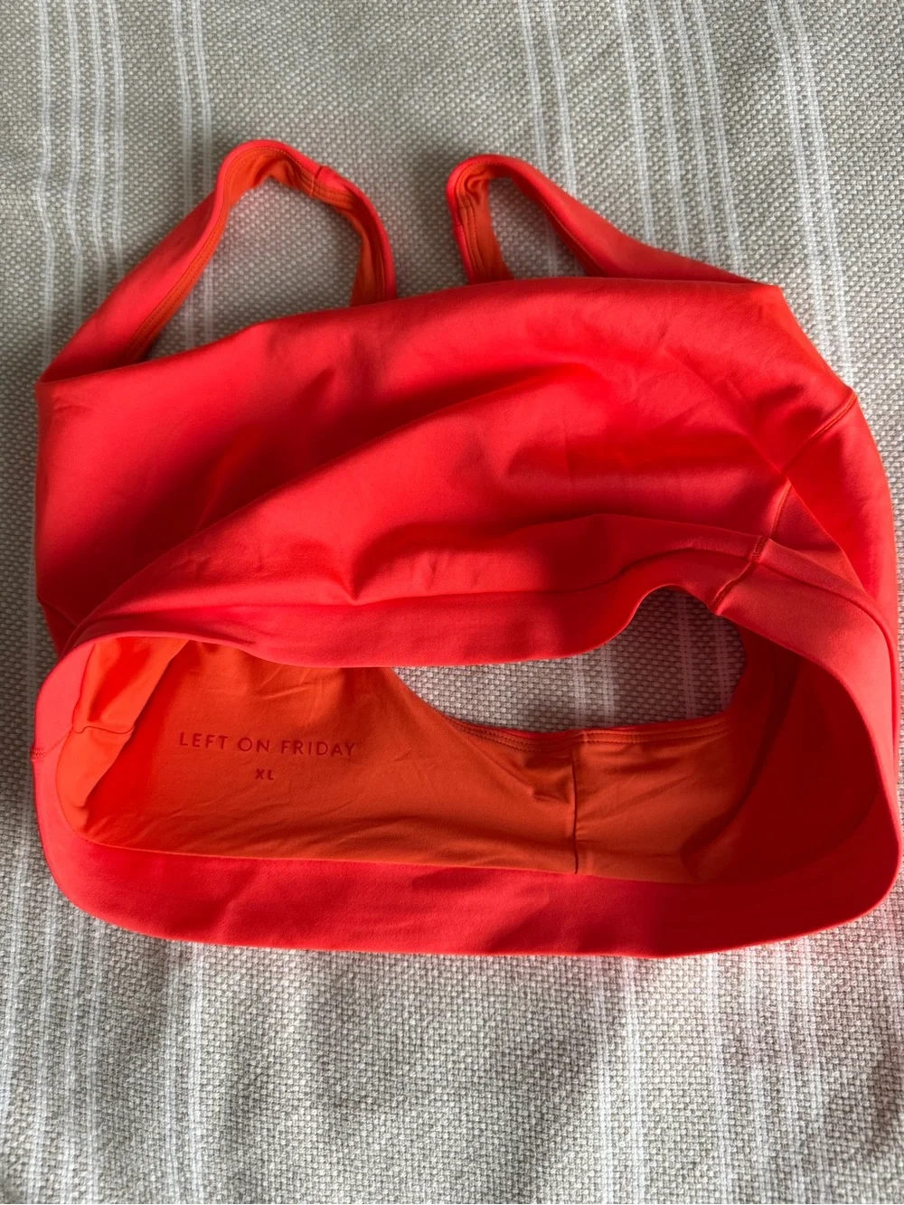 Left on Friday Top Shelf Swim Top Aperol XL